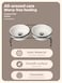 GDCZ Porcelain Raised Cat Bowls with Heighten Metal Stand and Non Slip Bottom 15 Ounces White