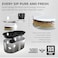 LIPPUP Wireless Cat Water Fountain Stainless Steel 108oz32L 5200mAh Battery 50Day Autonomy Motion Sensor Ultra Quiet BPAFree MultiFiltration Black