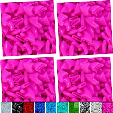 zetpo 80 pcs Cat Nail Caps Cat Claw Covers with Adhesives and Applicators Rose L