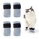 caichuxiye AntiScratch Paw Covers for Family Pet Cats Mesh Adjustable Claw Protectors 4 Pieces S Grey