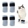 caichuxiye AntiScratch Paw Covers for Family Pet Cats Mesh Adjustable Claw Protectors 4 Pieces S Grey