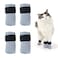 caichuxiye Cat Bootspaw Covers AntiScratch Cat Foot Covers for Cats Adjustable Mesh Cat Claw Protectors NonSlip Breathablesuitable for Family Pet Cat Bathing and Nail Cutting 4 Pieces m Grey