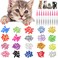 JOYJULY 100pcs Cat Nail Caps Kitten Caps Cat Caps Cat Nail Covers with 5pcs Adhesive Glue5pcs ApplicatorsInstruction