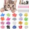 JOYJULY 100pcs Cat Nail Caps Kitten Caps Cat Caps Cat Nail Covers with 5pcs Adhesive Glue5pcs ApplicatorsInstruction