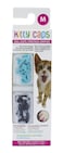 Kitty Caps Nail Caps for Cats Black with Gray Tips and Baby Blue Safe Stylish and Humane Alternative to Declawing Stops Scratches and Snags Medium 9 to 13 Pounds 40 Count