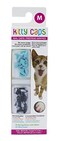Kitty Caps Nail Caps for Cats Black with Gray Tips and Baby Blue Safe Stylish and Humane Alternative to Declawing Stops Scratches and Snags Medium 9 to 13 Pounds 40 Count