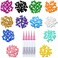 MiiOUU 10x Colors 100 pcs Cat Nail Caps Cat Claw Covers with Adhesives and Applicators Alpha L