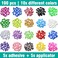 MiiOUU 10x Colors 100 pcs Cat Nail Caps Cat Claw Covers with Adhesives and Applicators Alpha L