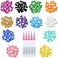 MiiOUU 10x Colors 100 pcs Cat Nail Caps Cat Claw Covers with Adhesives and Applicators Alpha L