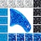 zetpo 80 pcs Cat Claw Covers Cat Nail Caps with Adhesives and Applicators L White Black Blue Glitter Sky Blue