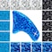 zetpo 80 pcs Cat Claw Covers Cat Nail Caps with Adhesives and Applicators L White Black Blue Glitter Sky Blue