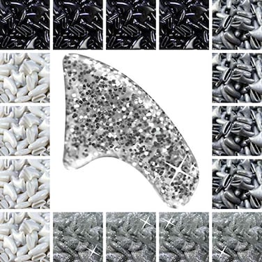 zetpo 80 pcs Cat Claw Covers Cat Nail Caps with Adhesives and Applicators S White Black Blue Glitter Sky Blue