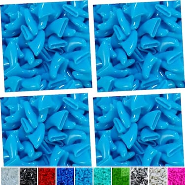 zetpo 80 pcs Cat Nail Caps Cat Claw Covers with Adhesives and Applicators Sky Blue Medium