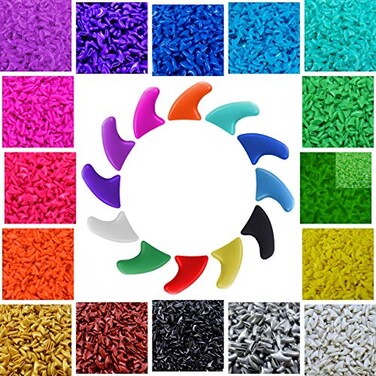zetpo Cat Nail Caps Cat Claw Covers with Adhesives and Applicators S 5X Solid Random Colors 100 pcs