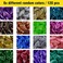 zetpo Glitter Cat Nail Caps Cat Claw Covers with Adhesives and Applicators 6X Glitter 120 pcs S