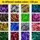 zetpo Glitter Cat Nail Caps Cat Claw Covers with Adhesives and Applicators 6X Glitter 120 pcs S