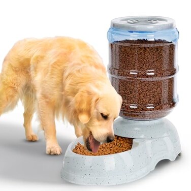 Kenond 3 Gallon Gravity Feeder Automatic Dog Feeder Dog Food Dispenser for Large Breed