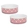 Bone Dry Trellis Paw Print Pet Bowl Dishwasher Safe NonSlip Medium 6x2 Rose 2 Count