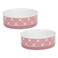 Bone Dry Trellis Paw Print Pet Bowl Dishwasher Safe NonSlip Medium 6x2 Rose 2 Count