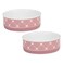 Bone Dry Trellis Paw Print Pet Bowl Dishwasher Safe NonSlip Medium 6x2 Rose 2 Count
