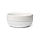 Waggo Ceramic Cling Dog Bowl with Rubber Bottom for Small and Large Breeds Heavyweight Bowl with AntiSkid Non Slip Rubber Bottom Dishwasher Safe Small White