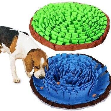 DiDiBirDi 2Pack Snuffle Mat for Dogs Adjustable Size Encourages Natural Foraging Skills for Cat and Rabbit or Other Pet