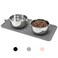 Ptlom Pet Placemat for Dog and Cat Mat for Prevent Food and Water Overflow Suitable for Medium and Small Pet Grey Silicone