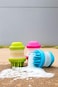 Dexas ScrubBuster Silicone Dog Washing Brush with Builtin Shampoo Reservoir Pink