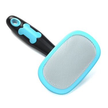 Glendan Dog Brush Cat Brush Slicker Pet Grooming Brush Shedding Grooming ToolsBlue