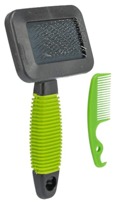 TRIXIE Pet Grooming Soft Brush Comb Set for Puppies Kittens and Small Animals