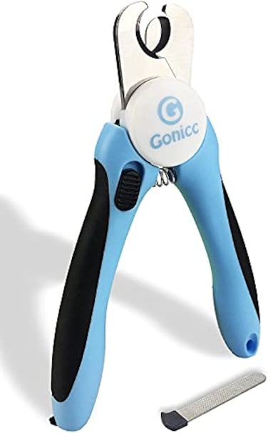 gonicc Dog Cat Pets Nail Clippers and Trimmers with Safety Guard to Avoid Overcutting Free Nail File Razor Sharp Blade Professional Grooming Tool for Pets for Large and Medium Dogs