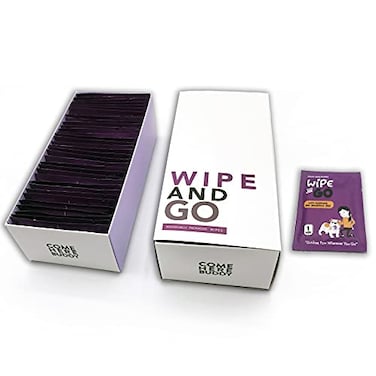 Come Here Buddy Dog Wipes Individually Packaged Hypoallergenic and Fragrance Free Dog Cat Face Paw Butt Cleaner
