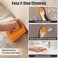 SAMFAT Mini Pet Hair Remover 2025 Reusable Carpet Rake Fur Scraper for Furniture Car Interior Hair Remover Brush for Bed Couch Home Surfaces Orange