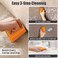 SAMFAT Mini Pet Hair Remover 2025 Reusable Carpet Rake Fur Scraper for Furniture Car Interior Hair Remover Brush for Bed Couch Home Surfaces Orange