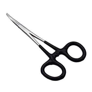 Motanar Dog Cat Pet Grooming Hemostat Hair Puller Remover Forceps 55 Stainless Steel Black Curved