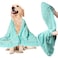 Patas Lague Absorbent Dog Towel for Drying Dogs Large 35x15 Extra Large Microfiber Quick Drying Pet Bath Towel with Hand Pockets Machine Washable Pet Shammy Aqua