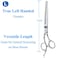 JASON Left Handed 7 18Tooth Texturising Dog Grooming Chunkers Scissor Ergonomic Cats Grooming Shears Pets Trimming Kit with Offset Handle Sharp Comfortable Shear Christmas Gift