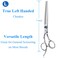 JASON Left Handed 7 18Tooth Texturising Dog Grooming Chunkers Scissor Ergonomic Cats Grooming Shears Pets Trimming Kit with Offset Handle Sharp Comfortable Shear Christmas Gift