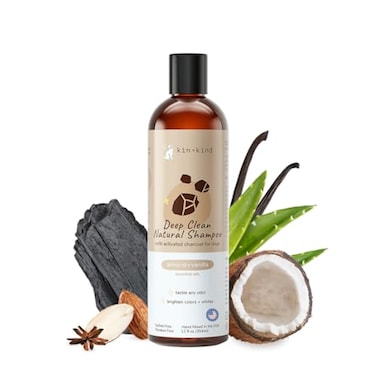 kin+kind kinkind Deep Clean Natural Dog Shampoo Deep Clean Odor Control Almond Vanilla Fragrance 12 fl oz