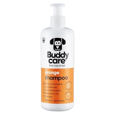 Buddycare Orange Dog Shampoo by Deep Cleansing Shampoo for Dogs Orange Scented with Aloe Vera and Pro Vitamin B5 169oz