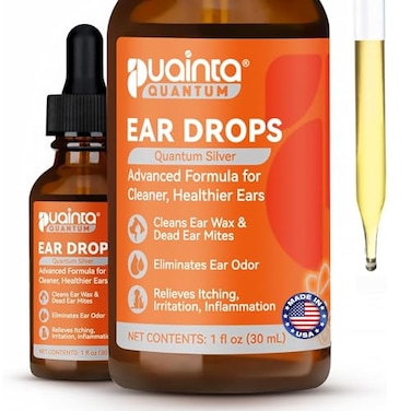 PUAINTA Dog Ear Cleaner Natural Dog Ear Drops and Infection Treatment Quantum Silver Dog Ear Cleaning Solution for Itching Irritation Wax BuildUp1oz