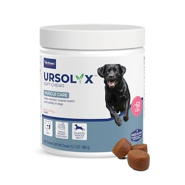 Virbac URSOLYX Soft Chews for Dogs Muscle Health Support for Senior Active or Recovering Dogs Large Over 60lbs 60 Count 2 Month Supply