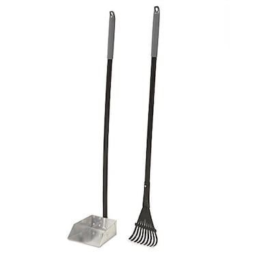 Petmate Clean Response Aluminum Rake and Pan Small