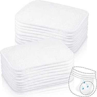 Tondiamo 20 Pieces Dog Diaper Pads Washable Reusable Replaceable Diapers Liner Pads for Small Medium Dog Female Small
