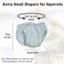 SEZDEKI Washable Squirrel Diapers Extra Small Reusable Pet Cloth Diapers Highly Absorbent LeakProof Urine Wet Pants with Adjustable Waistline for Indoor Squirrel Blue M 39 63 Count 1