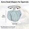 SEZDEKI Washable Squirrel Diapers Extra Small Reusable Pet Cloth Diapers Highly Absorbent LeakProof Urine Wet Pants with Adjustable Waistline for Indoor Squirrel Blue M 39 63 Count 1