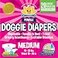 Bodhi Dog Disposable Female Dog Diapers Super Absorbent Dog Diapers for Female Heat Cycle Adjustable Fit Pee Wraps for Potty Training Moisture Control Wetness Indicator Medium 20 Count