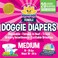 Bodhi Dog Disposable Female Dog Diapers Super Absorbent Dog Diapers for Female Heat Cycle Adjustable Fit Pee Wraps for Potty Training Moisture Control Wetness Indicator Medium 20 Count