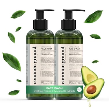 COMMON GROUND Natural Face Cleanser Wash Paraben Cruelty Free Normal Oily Dry Sensitive Vegan PlantBased pH 55 Avocado Oil Men Women All 84 Fl Oz 2 Pack