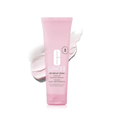 Clinique All About Clean RinseOff Foaming Face Wash Face Cleanser With Hyaluronic Acid Glycerin For Oily Skin Types Dissolves Makeup Sunscreen 85 Fl Oz